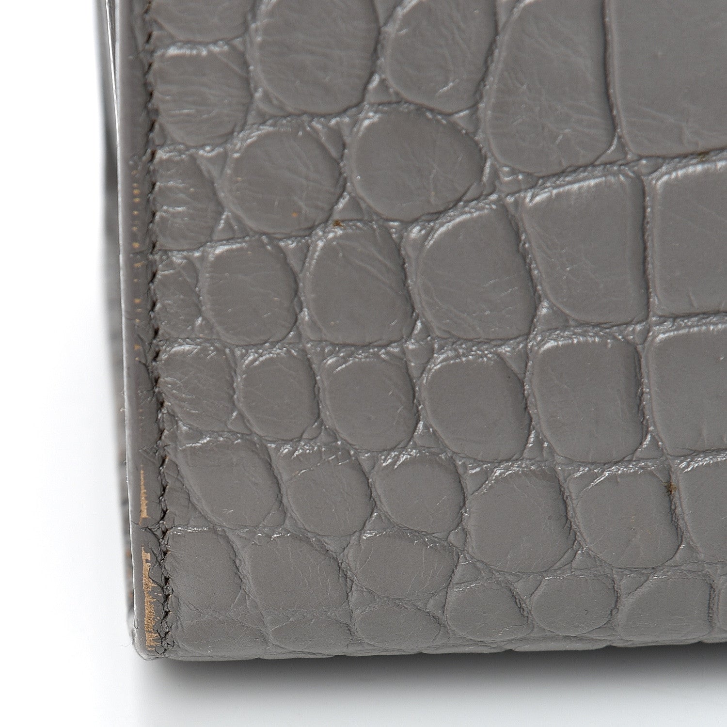 Saint Laurent Calfskin Crocodile Embossed Baby Sac De Jour Fog 14 of 23