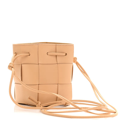 Bottega Veneta Nappa Maxi Intrecciato Mini Cassette Bucket Bag Almond 2 of 8