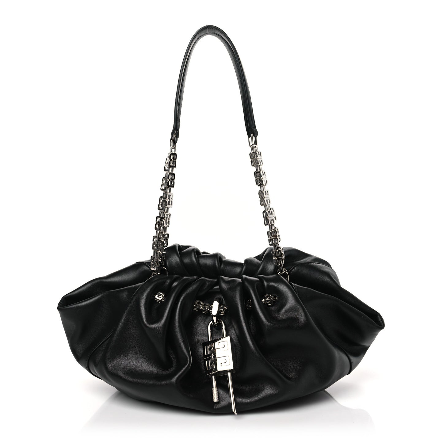 Calfskin Kenny Shoulder Bag Black