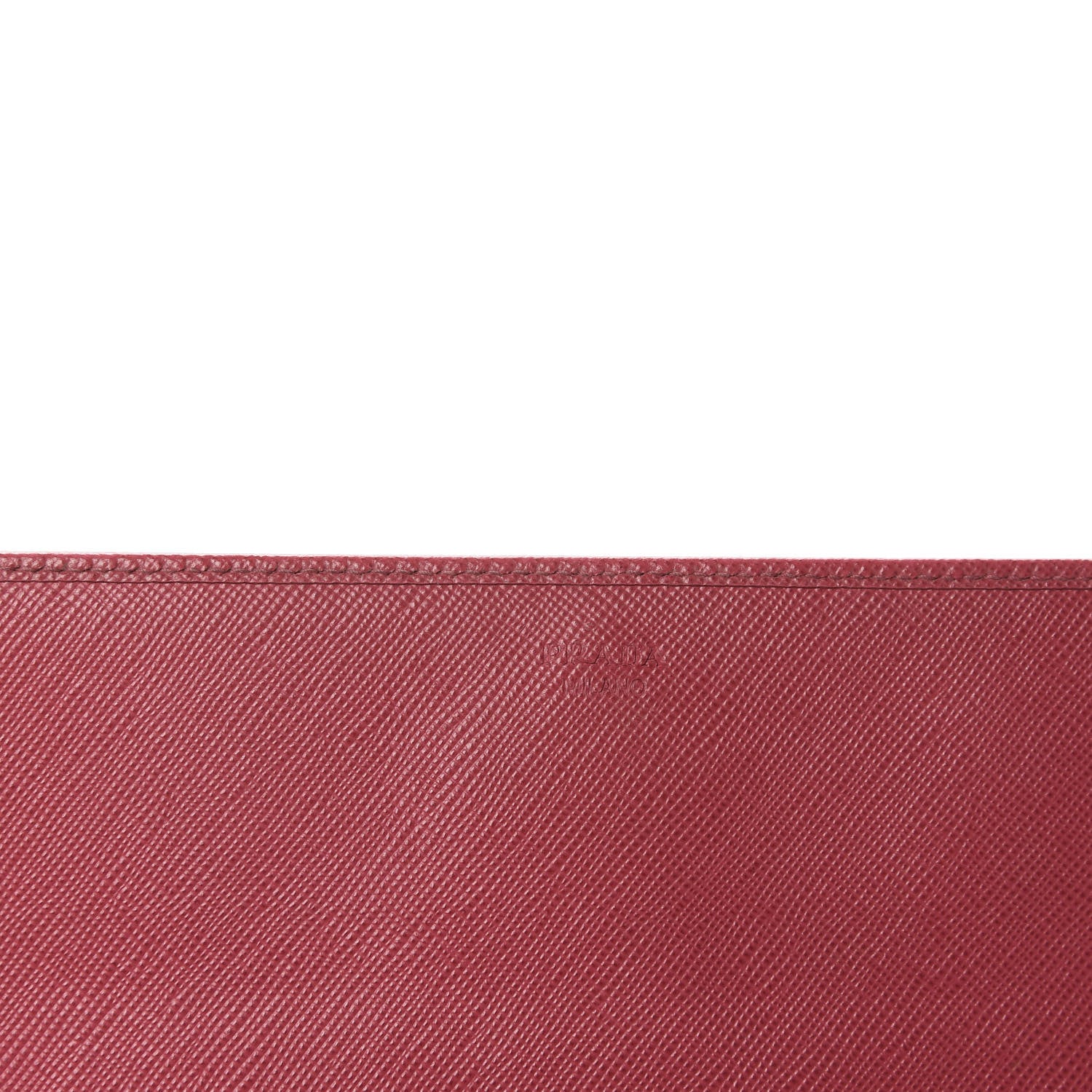 Prada Saffiano Metal Oro Chain Wallet Peonia 9 of 10