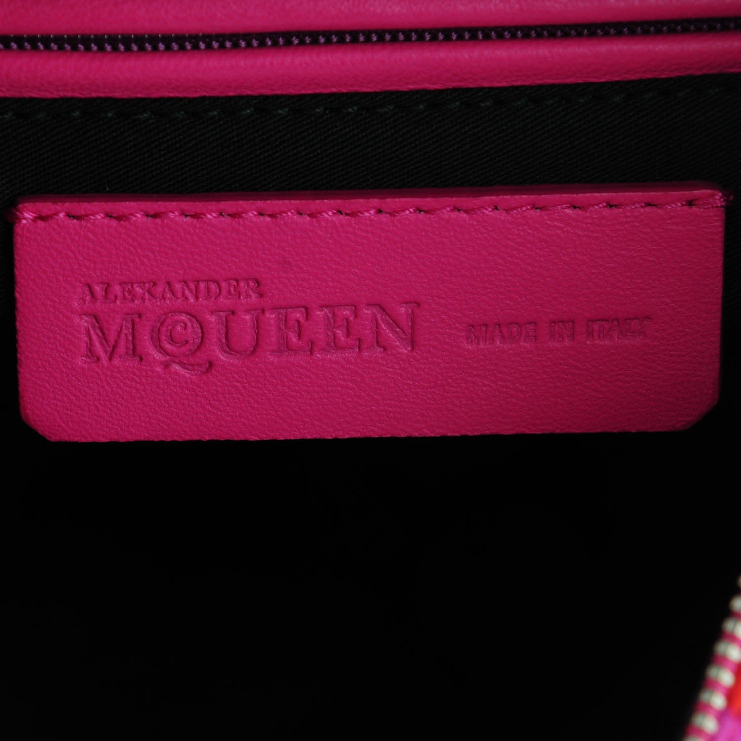 Alexander McQueen Silk Leopard Print Manta Clutch Flame Bougainvillea 6 of 7
