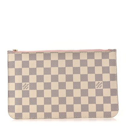 Louis Vuitton Damier Azur Neverfull MM GM Pochette Rose Ballerine 1 of 8