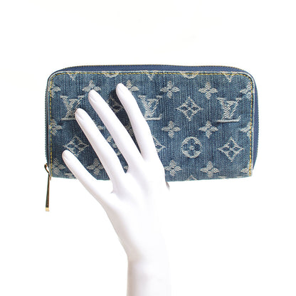Louis Vuitton Monogram Denim Zippy Wallet Blue 2 of 7