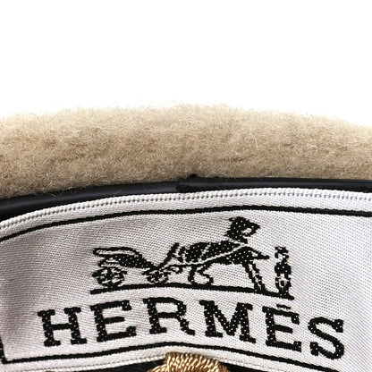 Hermes Merinos Wool Felt Felicity Beret Hat 57 Sable 8 of 10