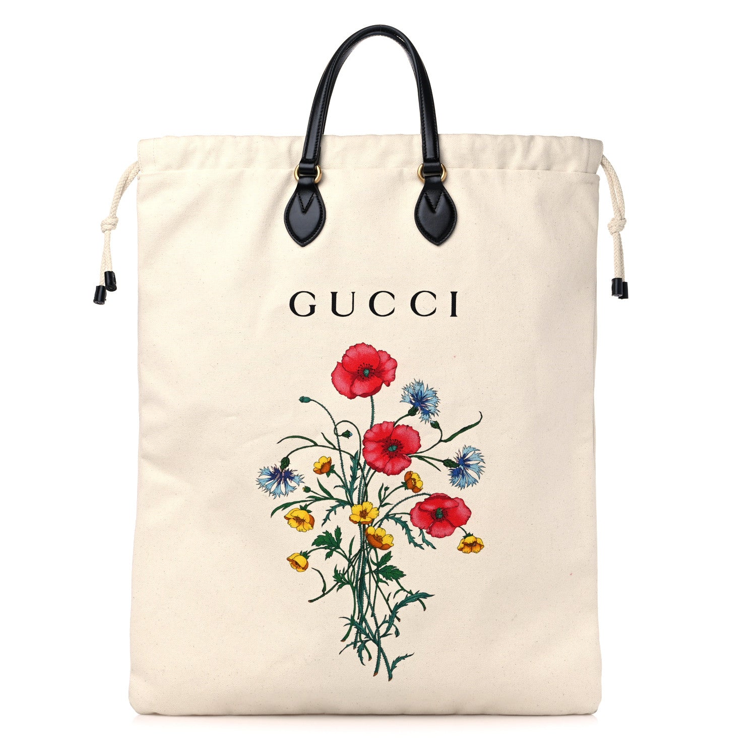 Gucci Canvas Chateau Marmont Drawstring Tote Beige 9 of 9