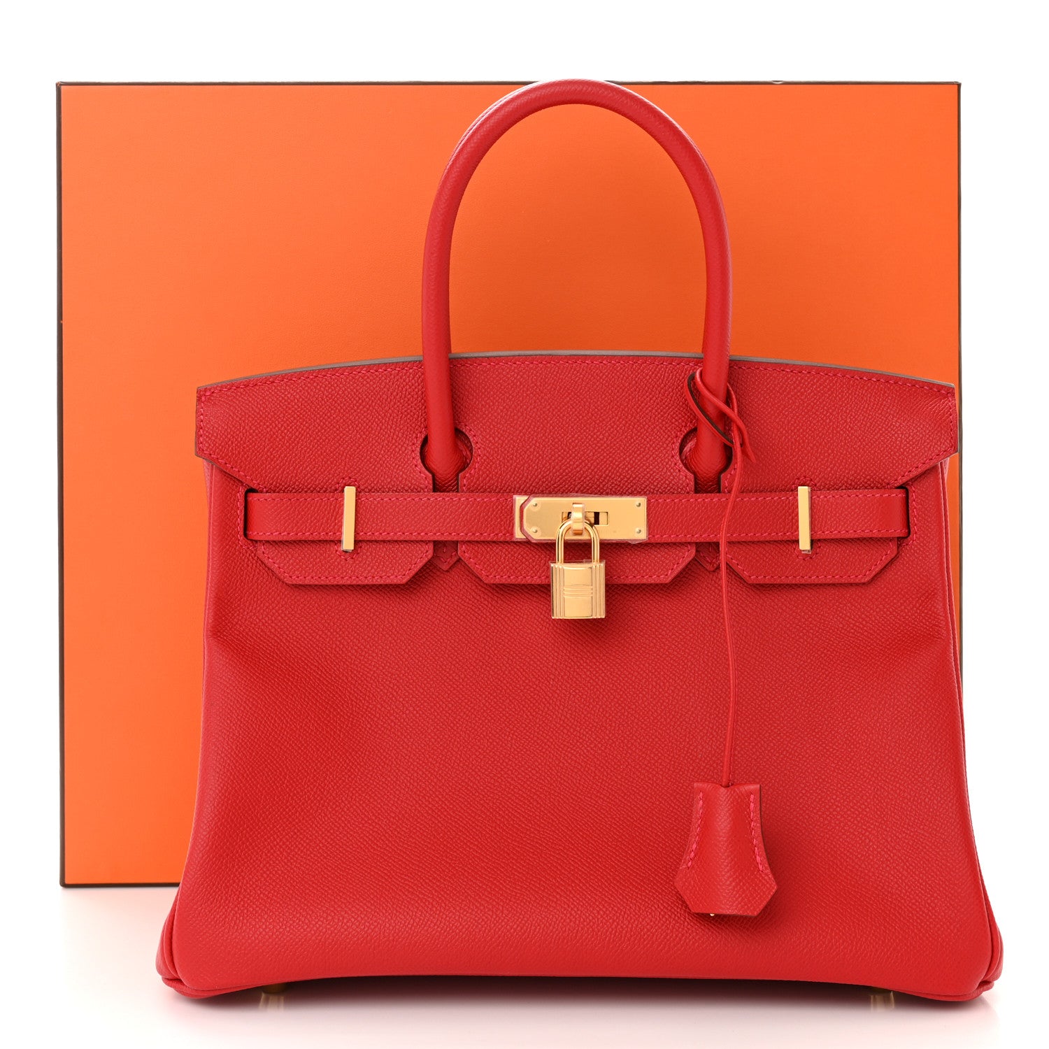 Hermes Epsom Birkin 30 Rouge Casaque 13 of 13