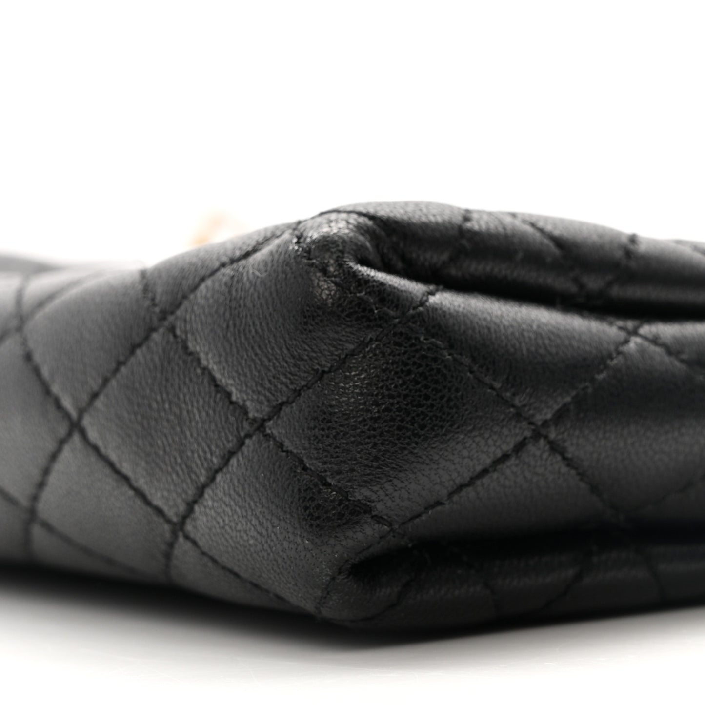 Lambskin Quilted Gaby Zipped Pouch Black