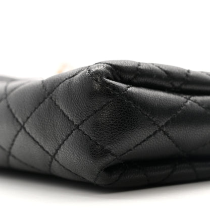 Saint Laurent Lambskin Quilted Gaby Zipped Pouch Black 9 of 14