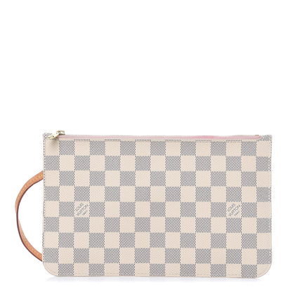 Louis Vuitton Damier Azur Neverfull MM GM Pochette Rose Ballerine 1 of 14