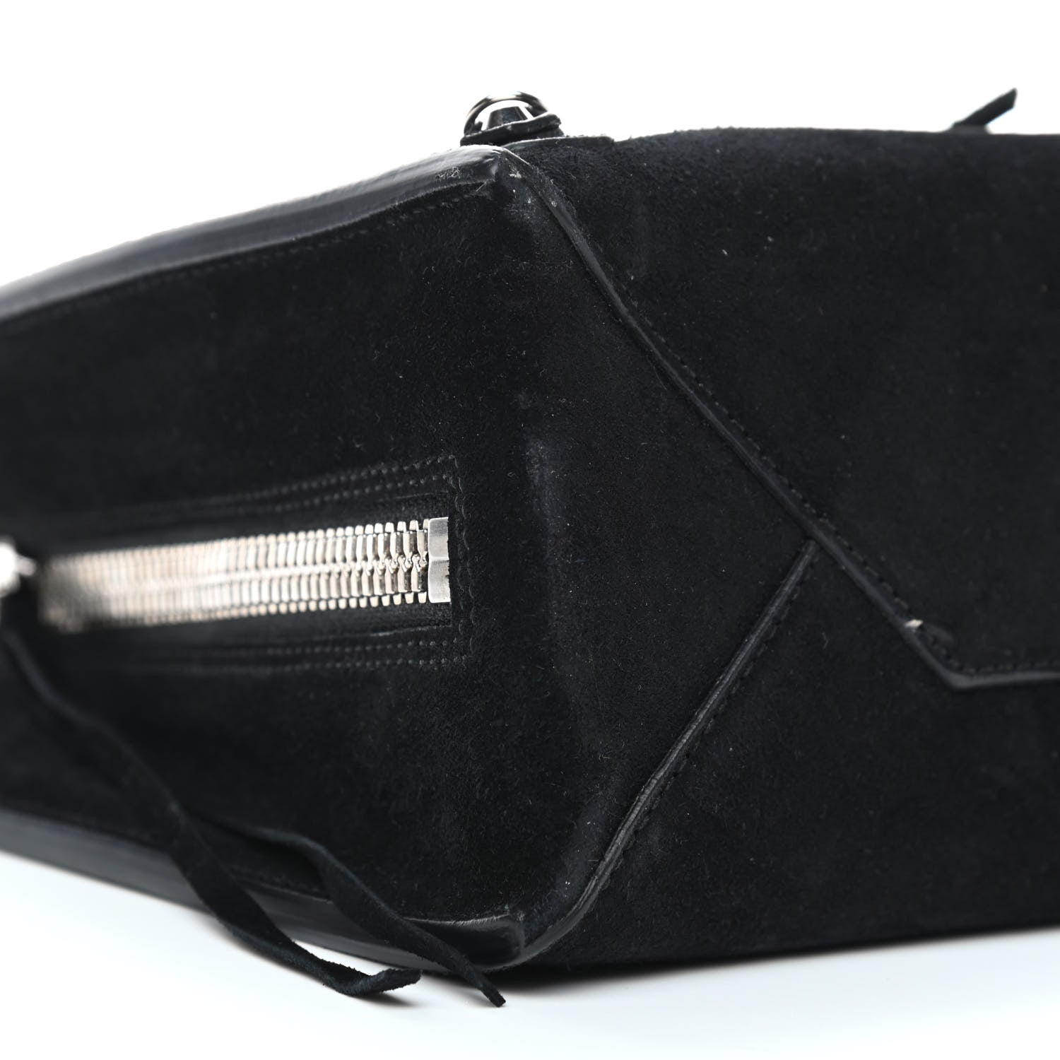 Balenciaga Baby Daim Suede Papier Mini A4 Zip Around Tote Black 9 of 10