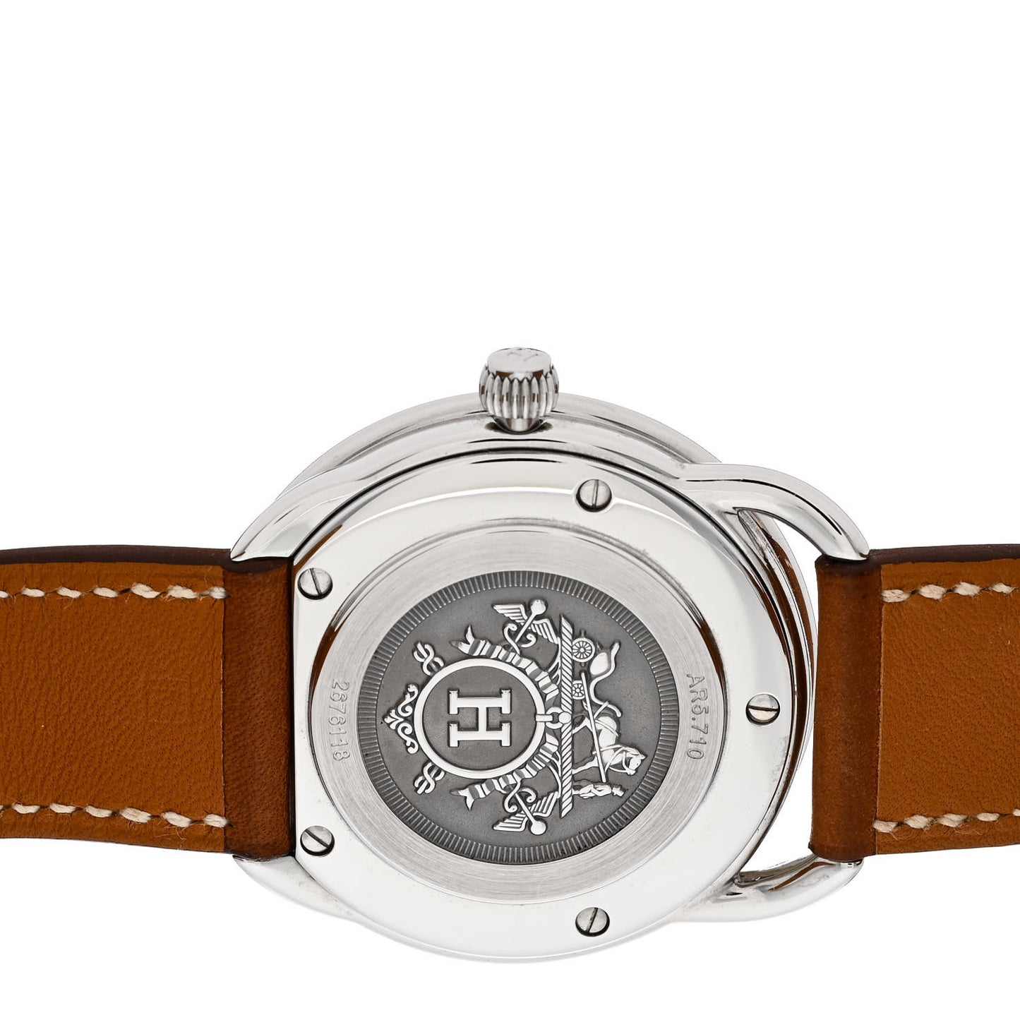 Stainless Steel Barenia 38mm Arceau Quartz Watch Fauve
