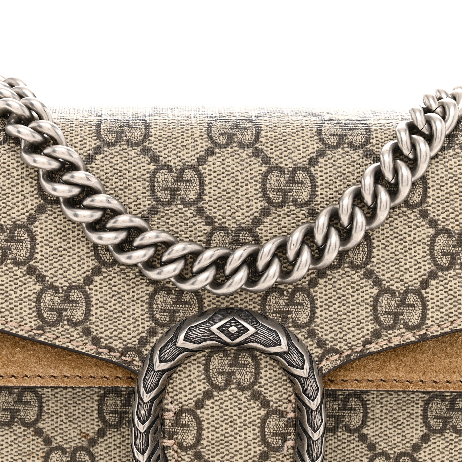 Gucci GG Supreme Monogram Mini Dionysus Shoulder Bag Taupe 8 of 11