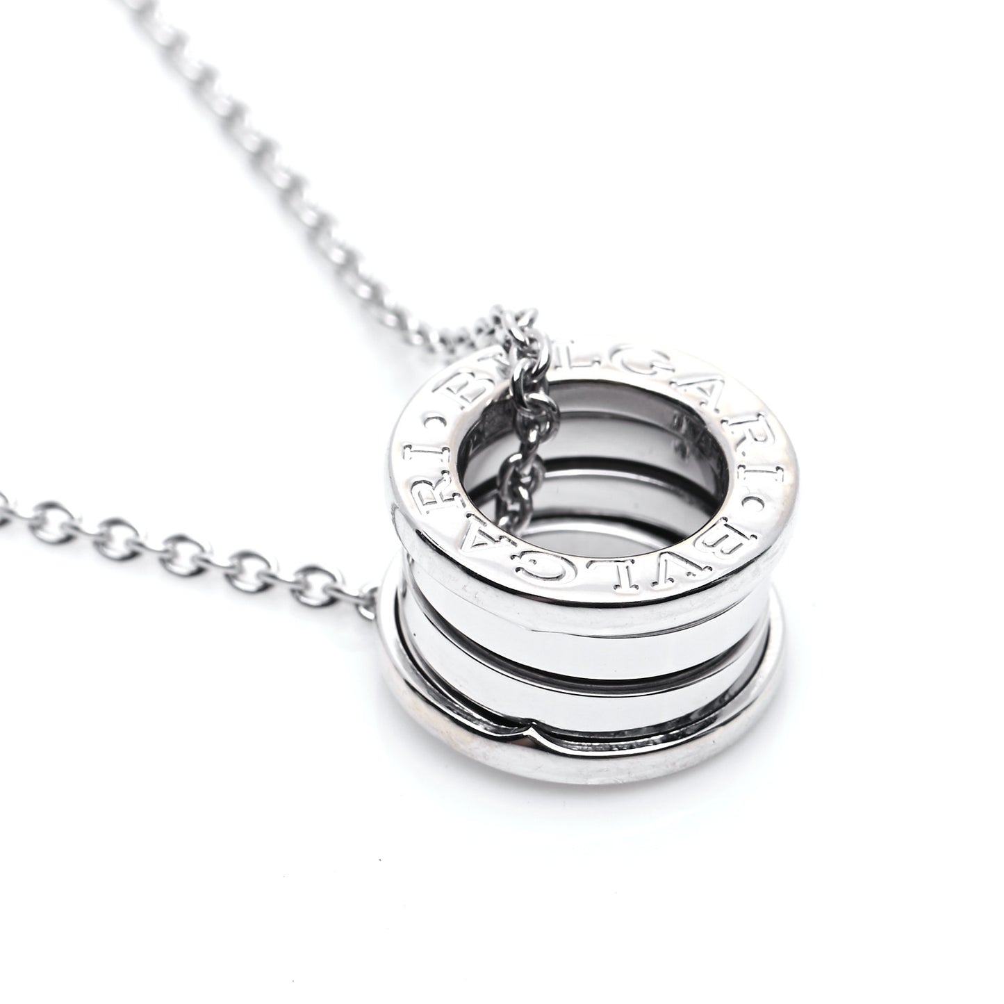 18K White Gold B.Zero1 Pendant Necklace