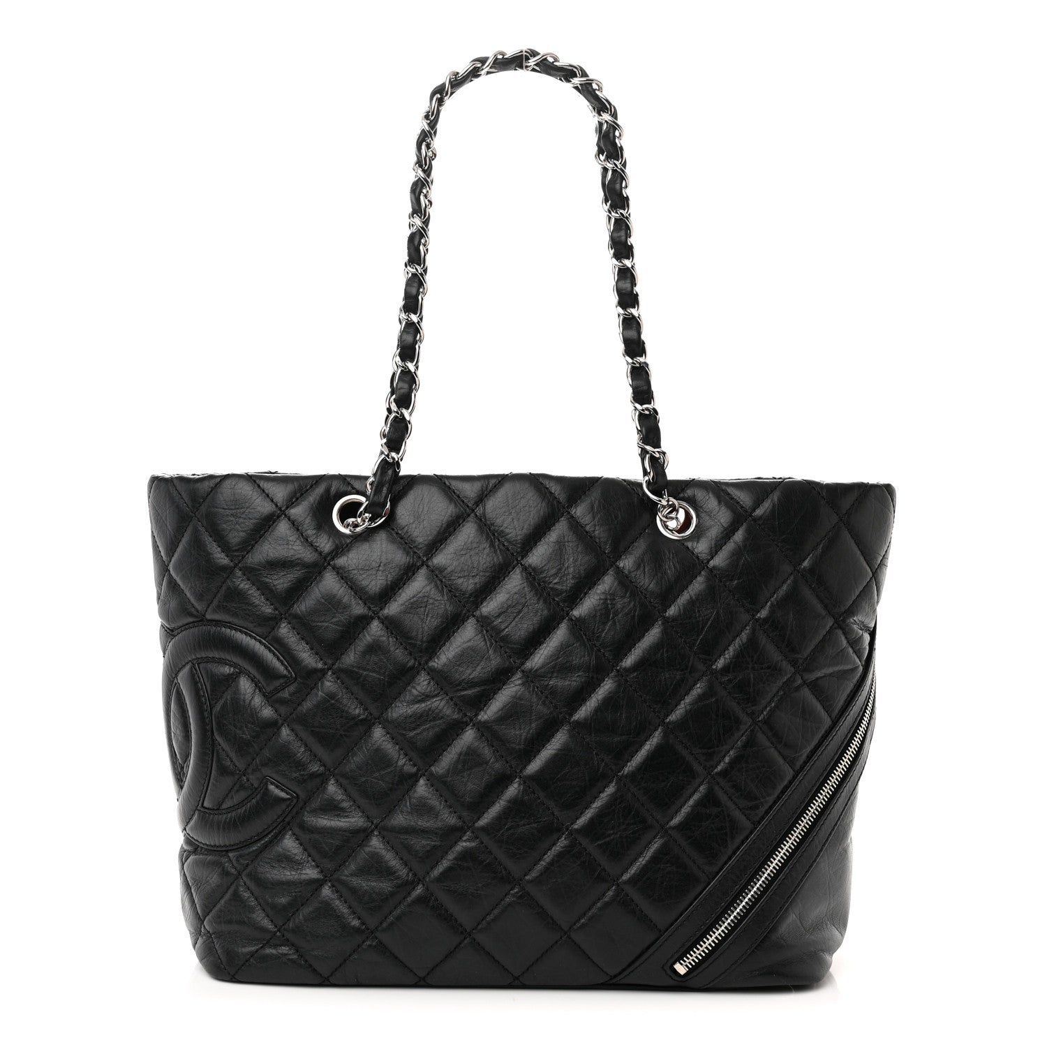 Chanel Aged Calfskin Quilted Large Cotton Club Tote Black 1 of 10