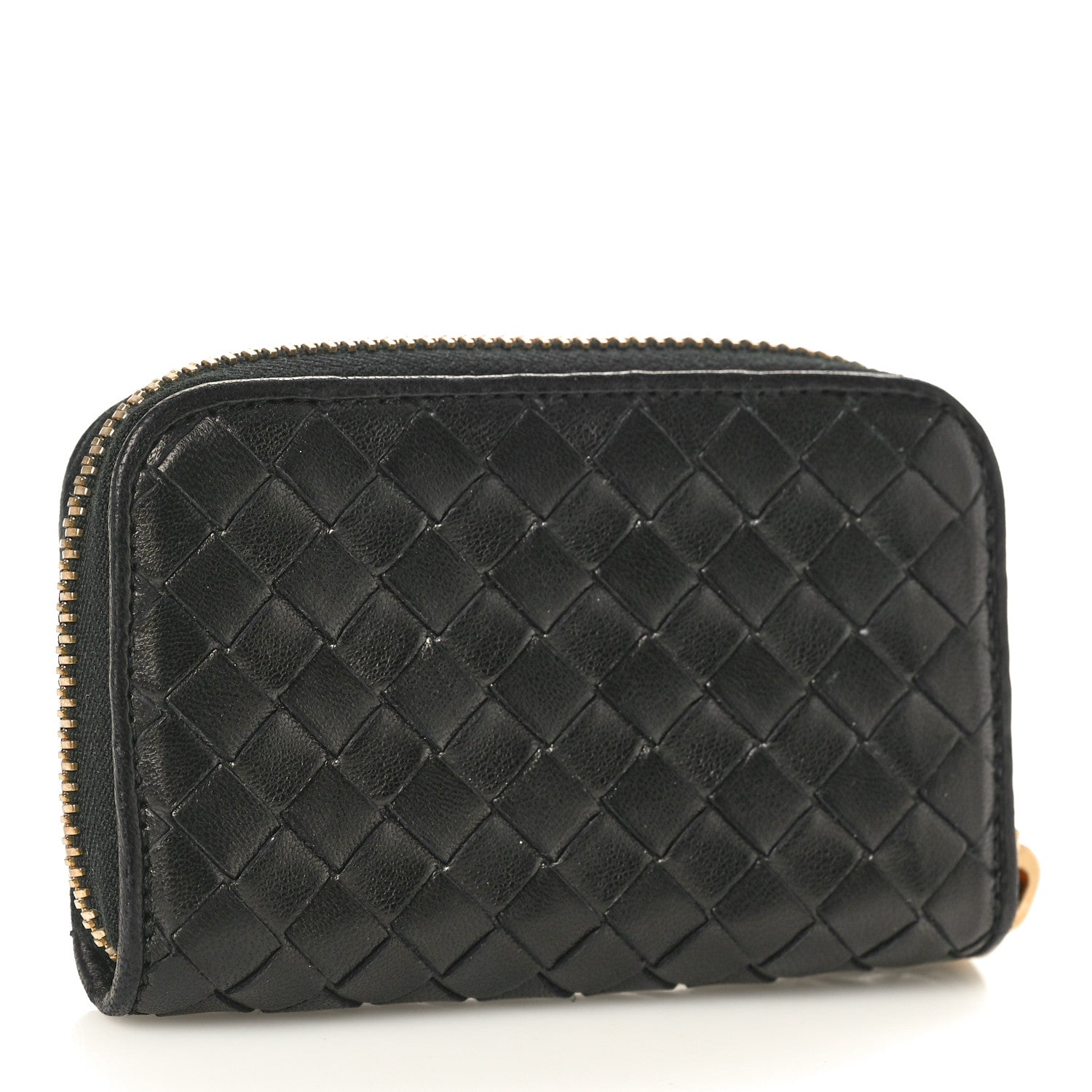 Bottega Veneta Nappa Intrecciato Zip Around Coin Purse Black 3 of 8