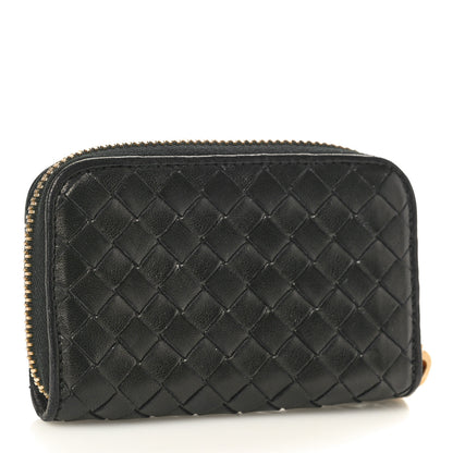 Bottega Veneta Nappa Intrecciato Zip Around Coin Purse Black 3 of 8