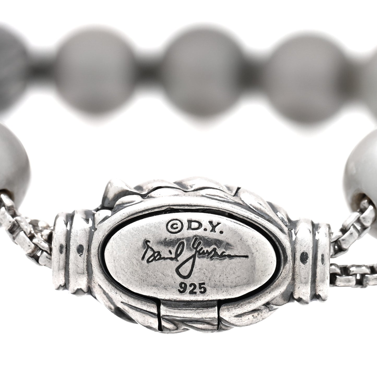 Sterling Silver Cultured Pearl Spiritual Beads Adjustable Bracelet