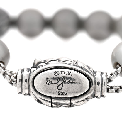 David Yurman Sterling Silver Cultured Pearl Spiritual Beads Adjustable Bracelet 3 of 3