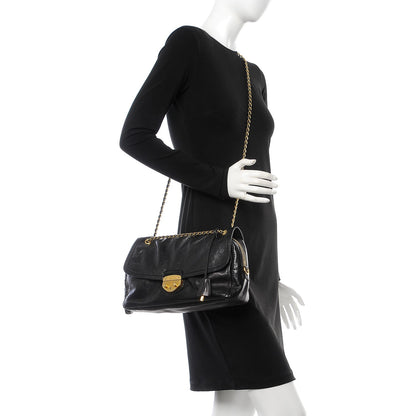 Prada Glace Calf Shoulder Bag Black 2 of 13