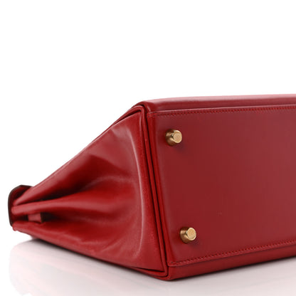Hermes Box Kelly Retourne 28 Rouge Vif 6 of 9
