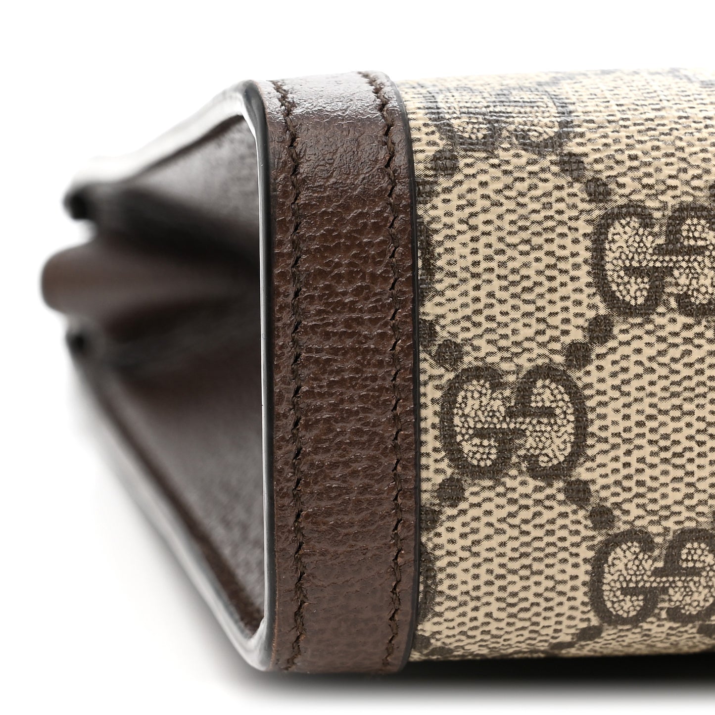 GG Supreme Monogram Web Ophidia Pouch Brown