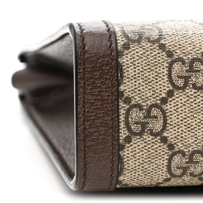 Gucci GG Supreme Monogram Web Ophidia Pouch Brown 9 of 10