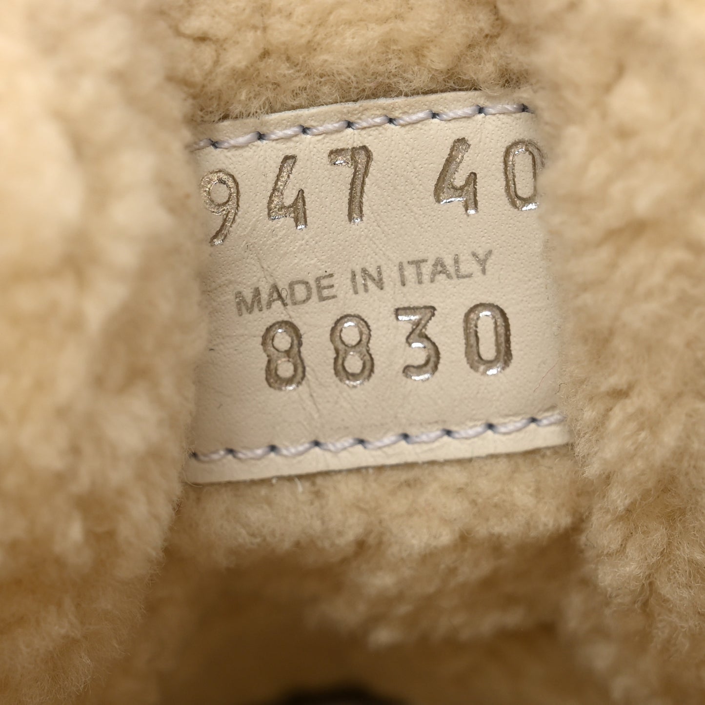 Suede Shearling Triangle Logo Downtown Sneakers 40 Ecru