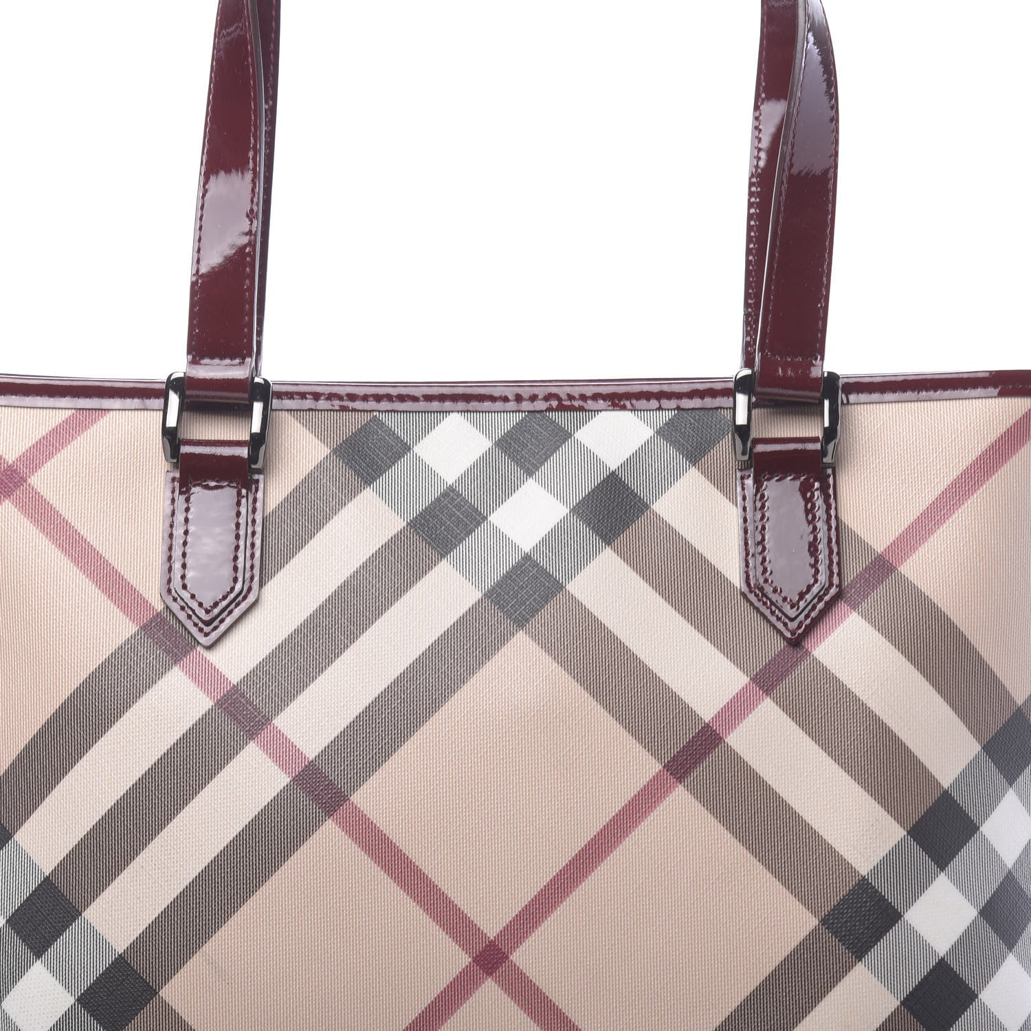 Burberry Supernova Check Regent Tote Berry Red 8 of 12
