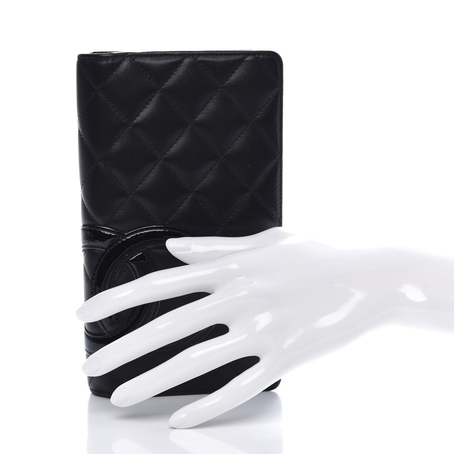 Chanel Calfskin Quilted Cambon Yen Wallet Black 2 of 11