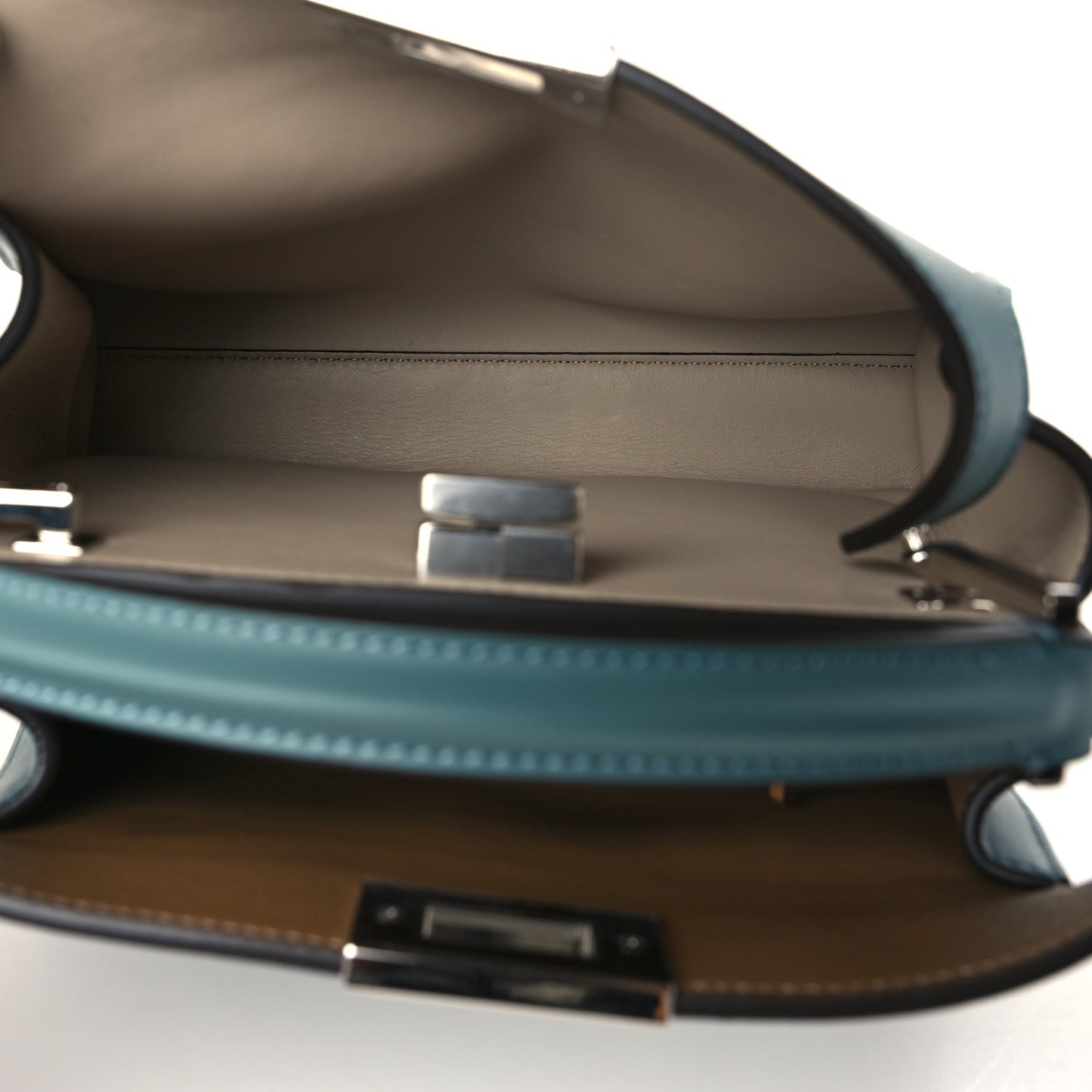 Vitello Tahiti Bi-Color Medium Peekaboo Iconic Essentially Satchel Pound Sand Nuvola