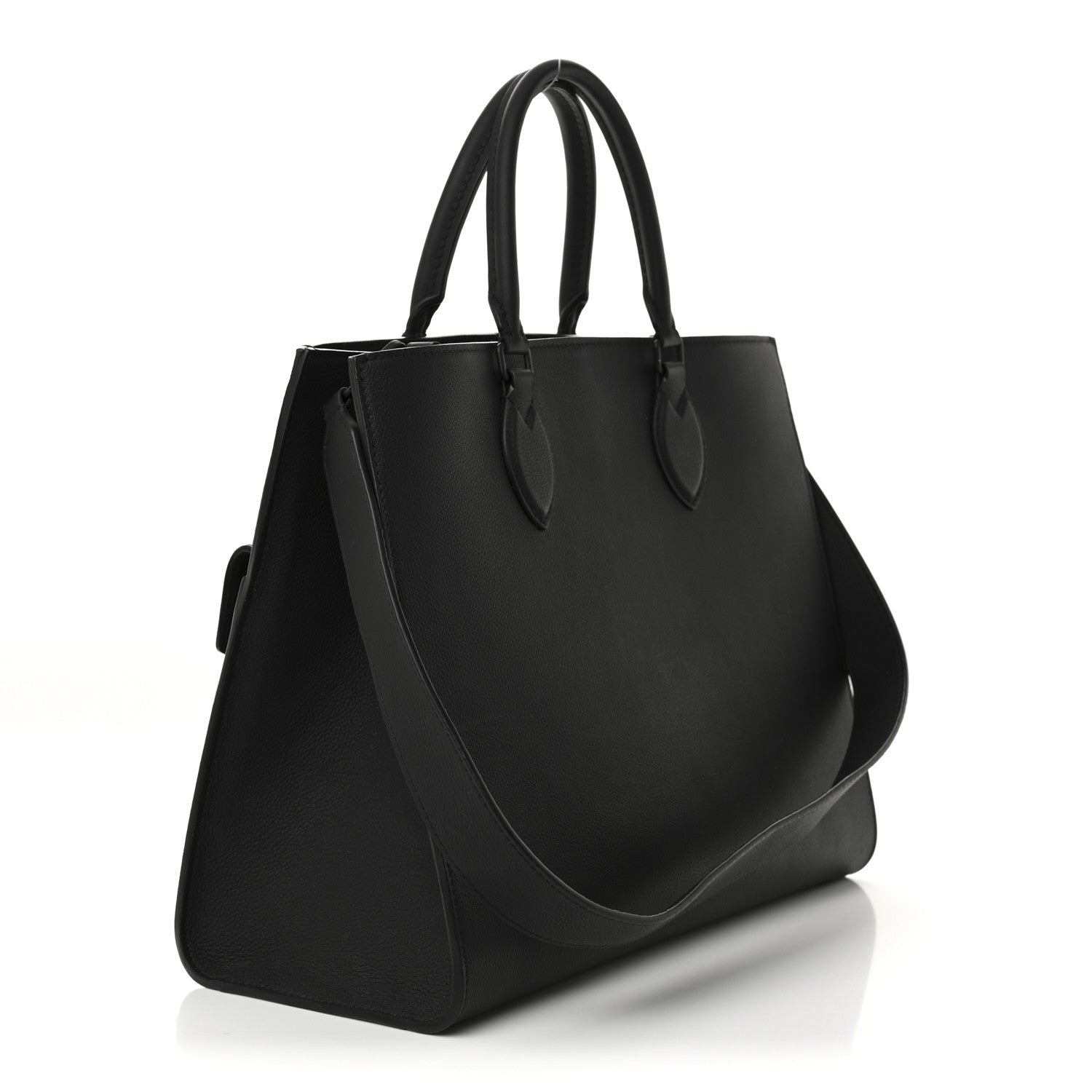 Louis Vuitton Soft Calfskin Lockme Tote MM Black 3 of 9