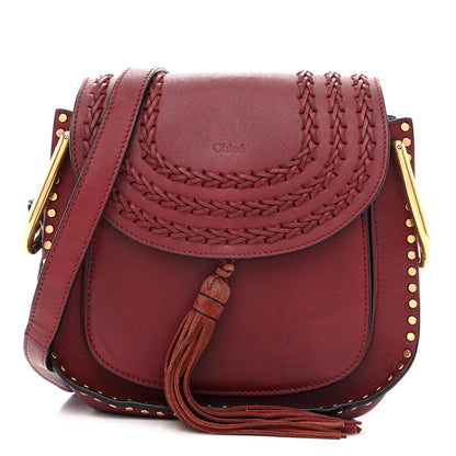 Chloe Calfskin Braided Small Hudson Shoulder Bag Sienna Red 1 of 10