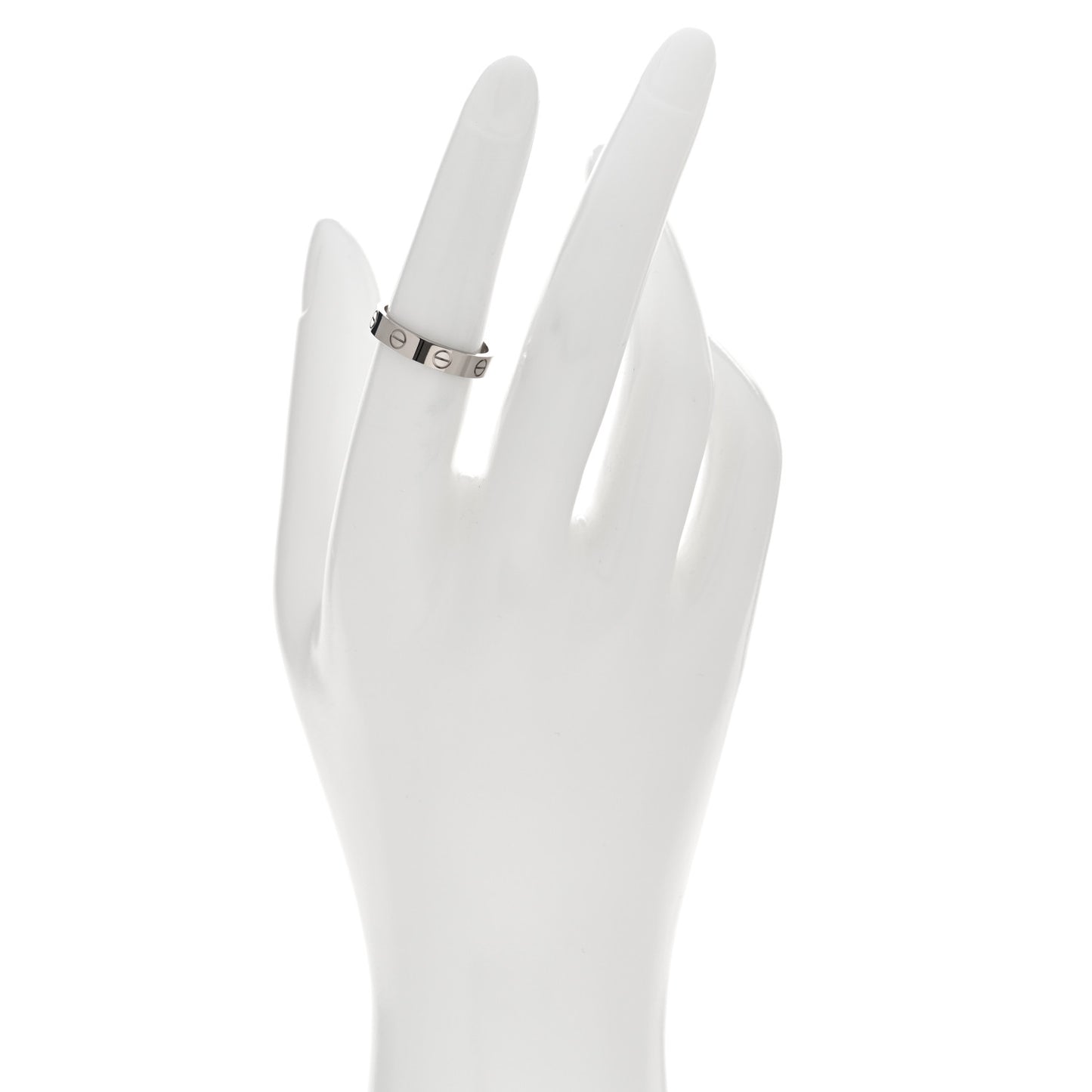18K White Gold 3.5mm LOVE Wedding Band Ring 52 6