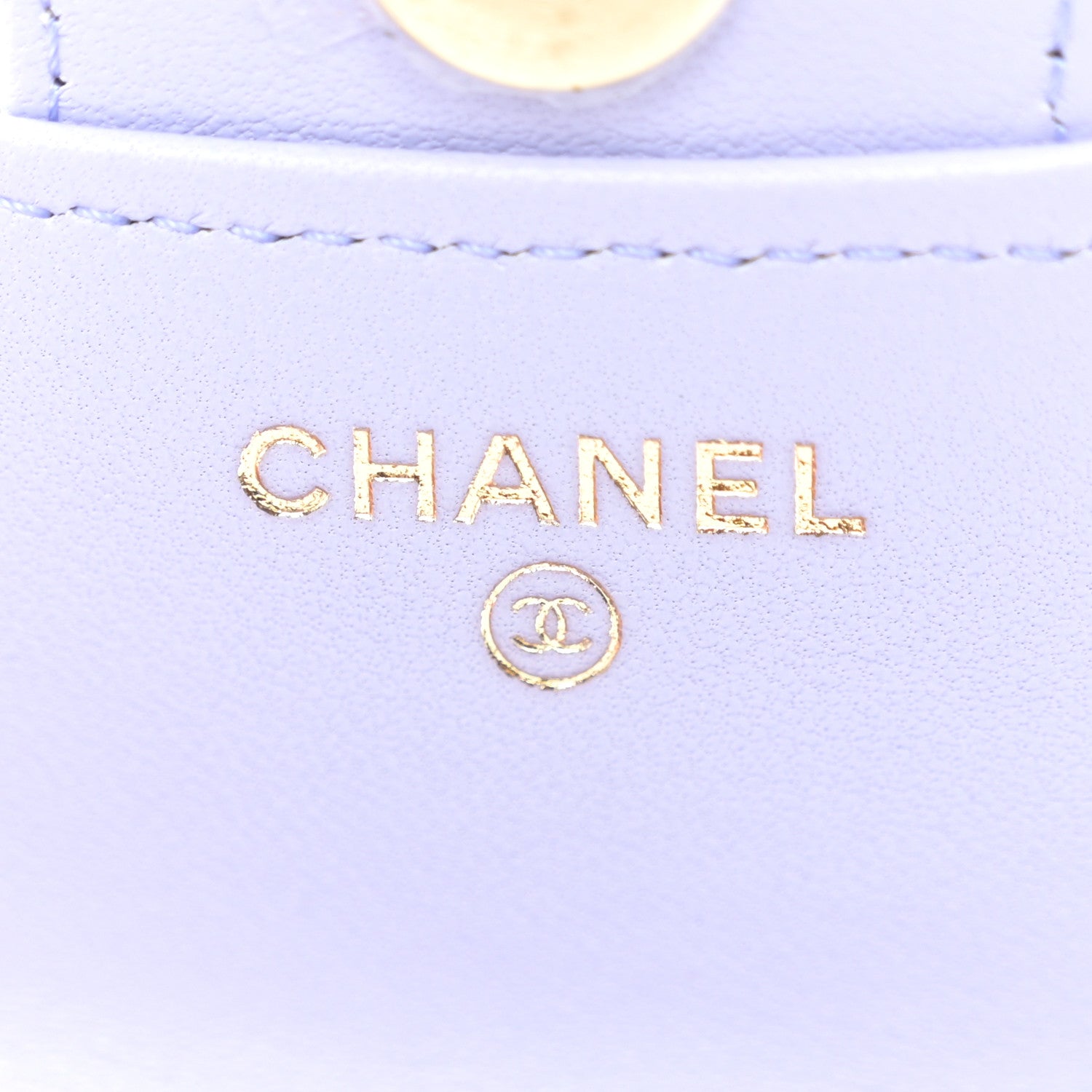 Chanel Lambskin Quilted Top Handle Flap Coin Purse With Chain Light Purple 6 of 13