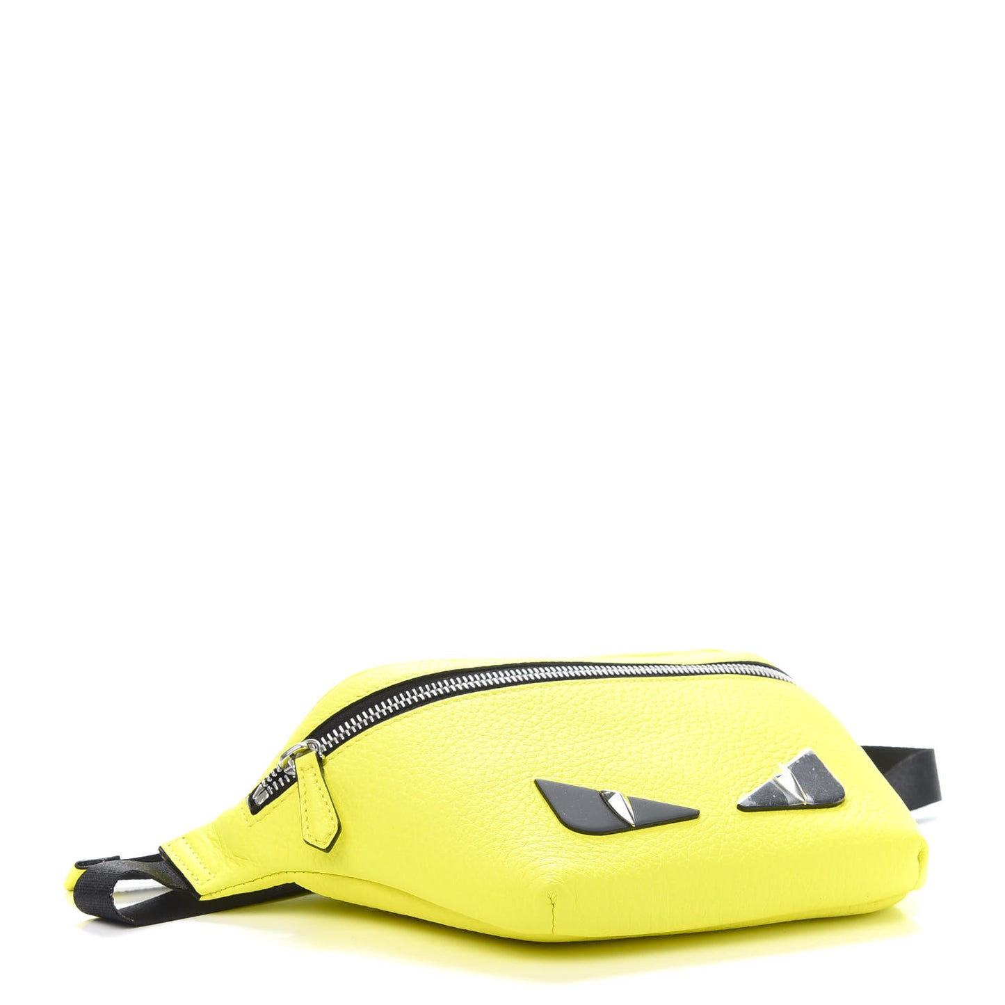 Cuoio Romano Fluo Metal Bug Eyes Kids Belt Bag Giallo Fluo Black