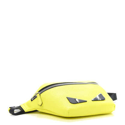 Fendi Cuoio Romano Fluo Metal Bug Eyes Kids Belt Bag Giallo Fluo Black 4 of 10