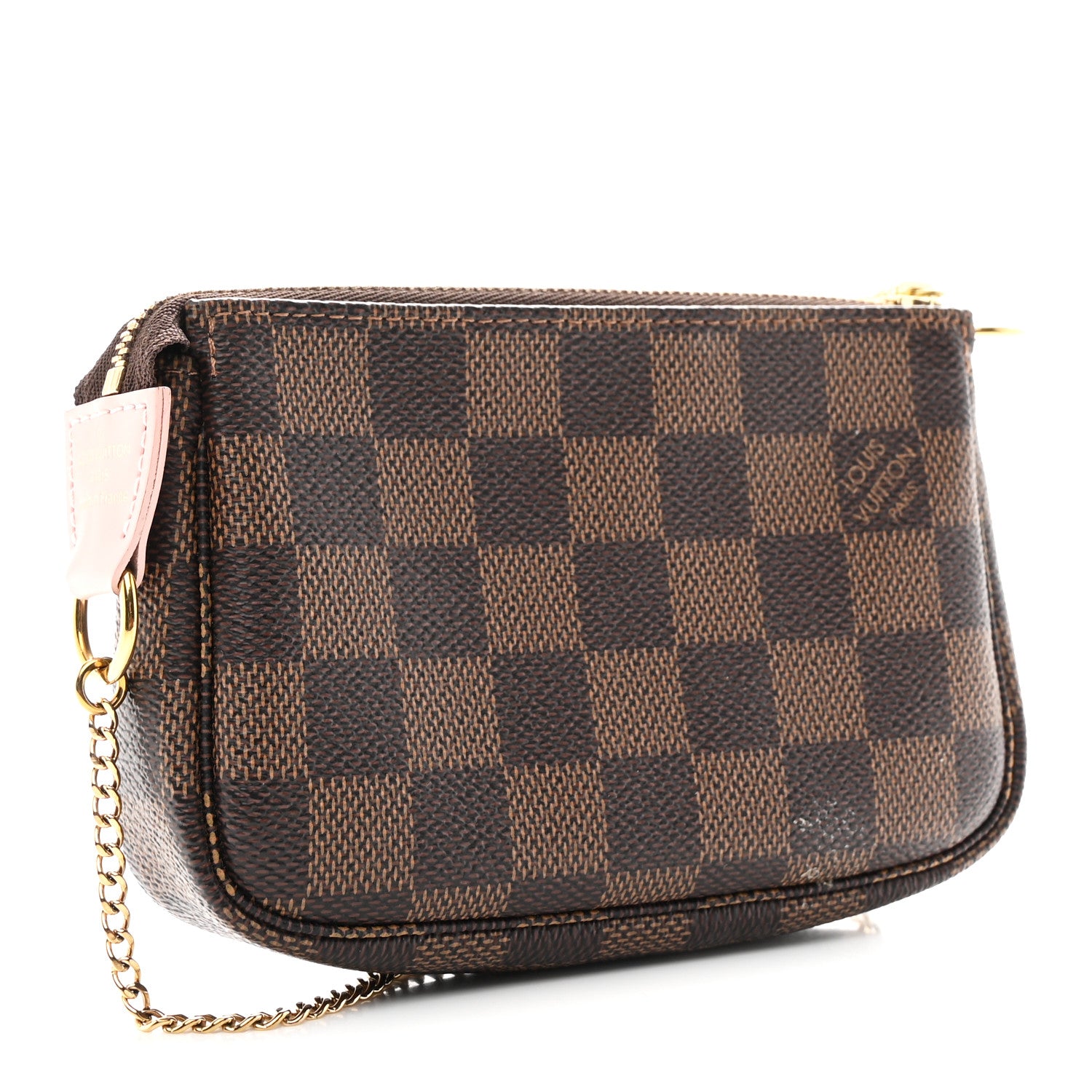 Louis Vuitton Damier Ebene 2020 Christmas Animation Big Wheel Mini Pochette Accessories Rose Ballerine 3 of 8