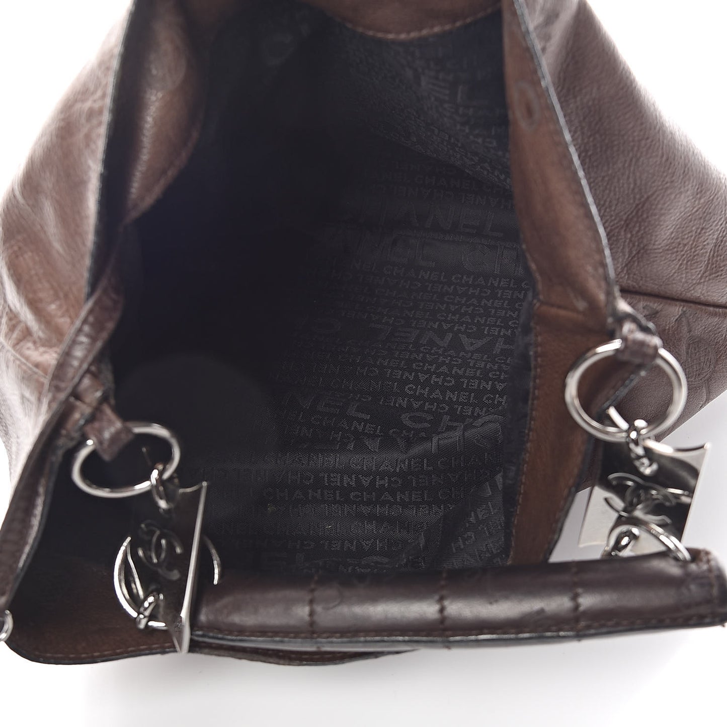 Calfskin Graffiti Mademoiselle Hobo Brown