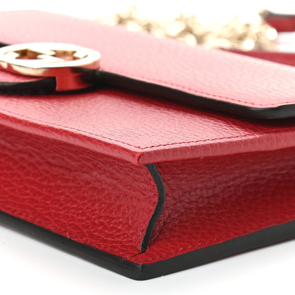 Gucci Dollar Calfskin Interlocking G Chain Wallet Red 8 of 8