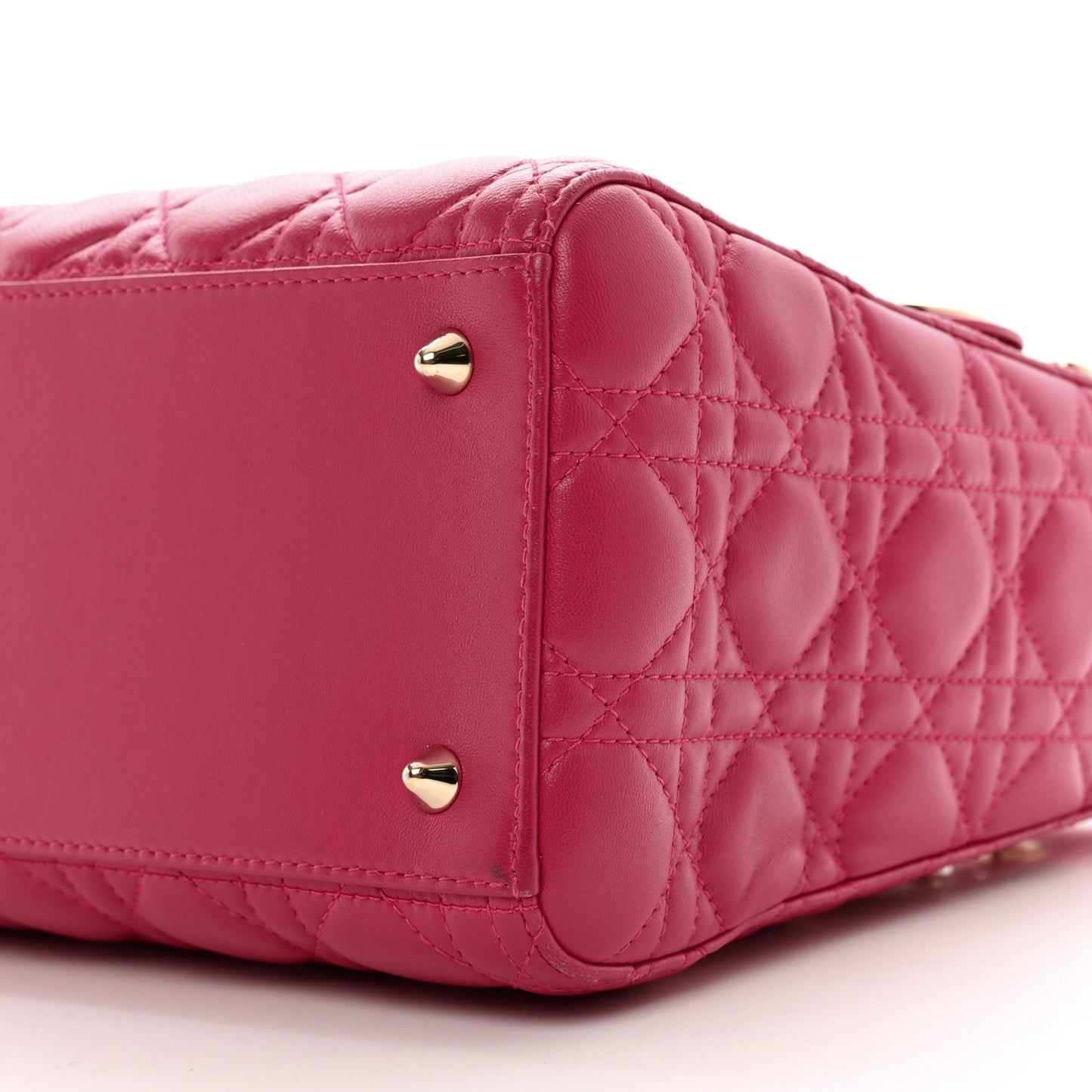Lambskin Cannage Medium Lady Dior Pink
