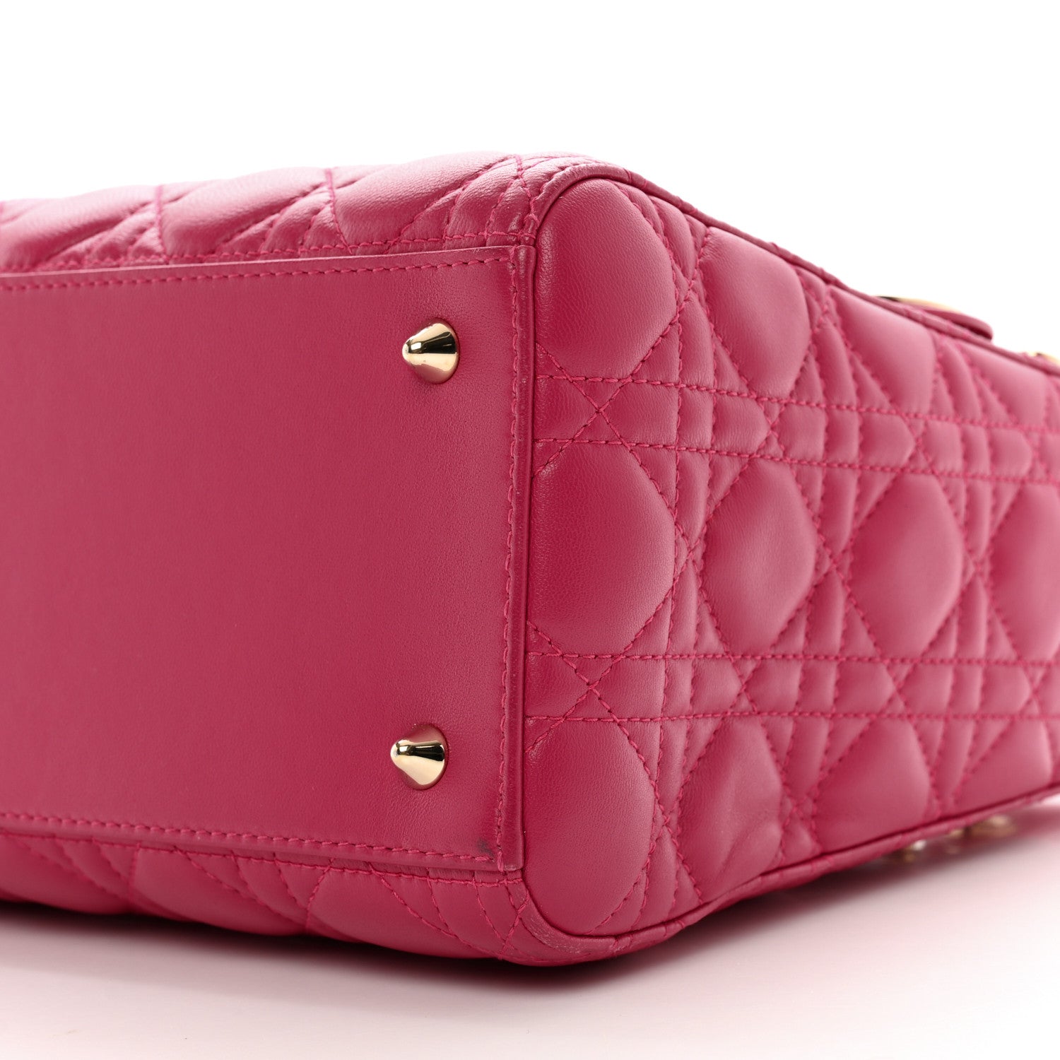 Christian Dior Lambskin Cannage Medium Lady Dior Pink 10 of 13