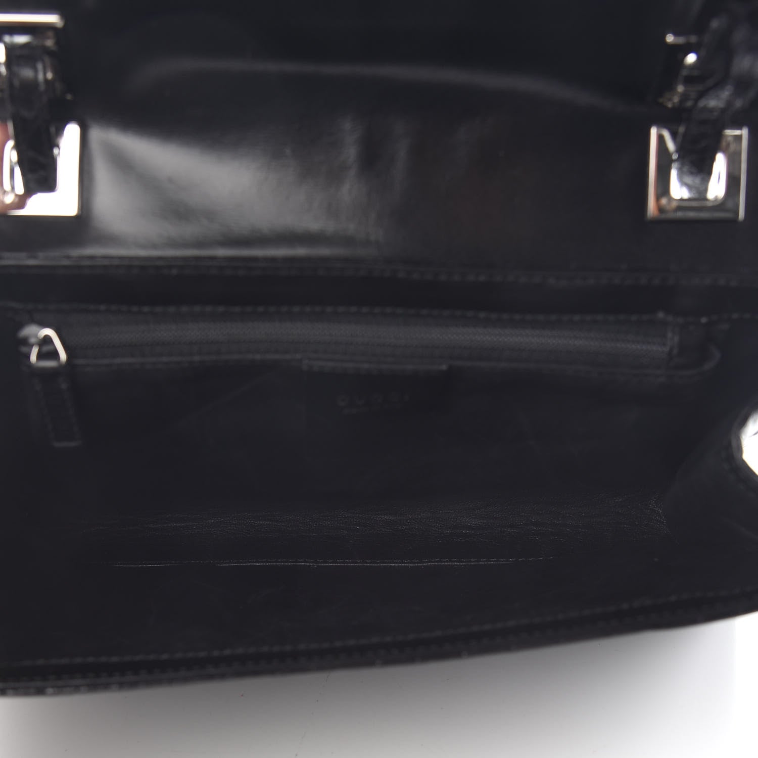 Gucci Alligator Shoulder Bag Black 4 of 10
