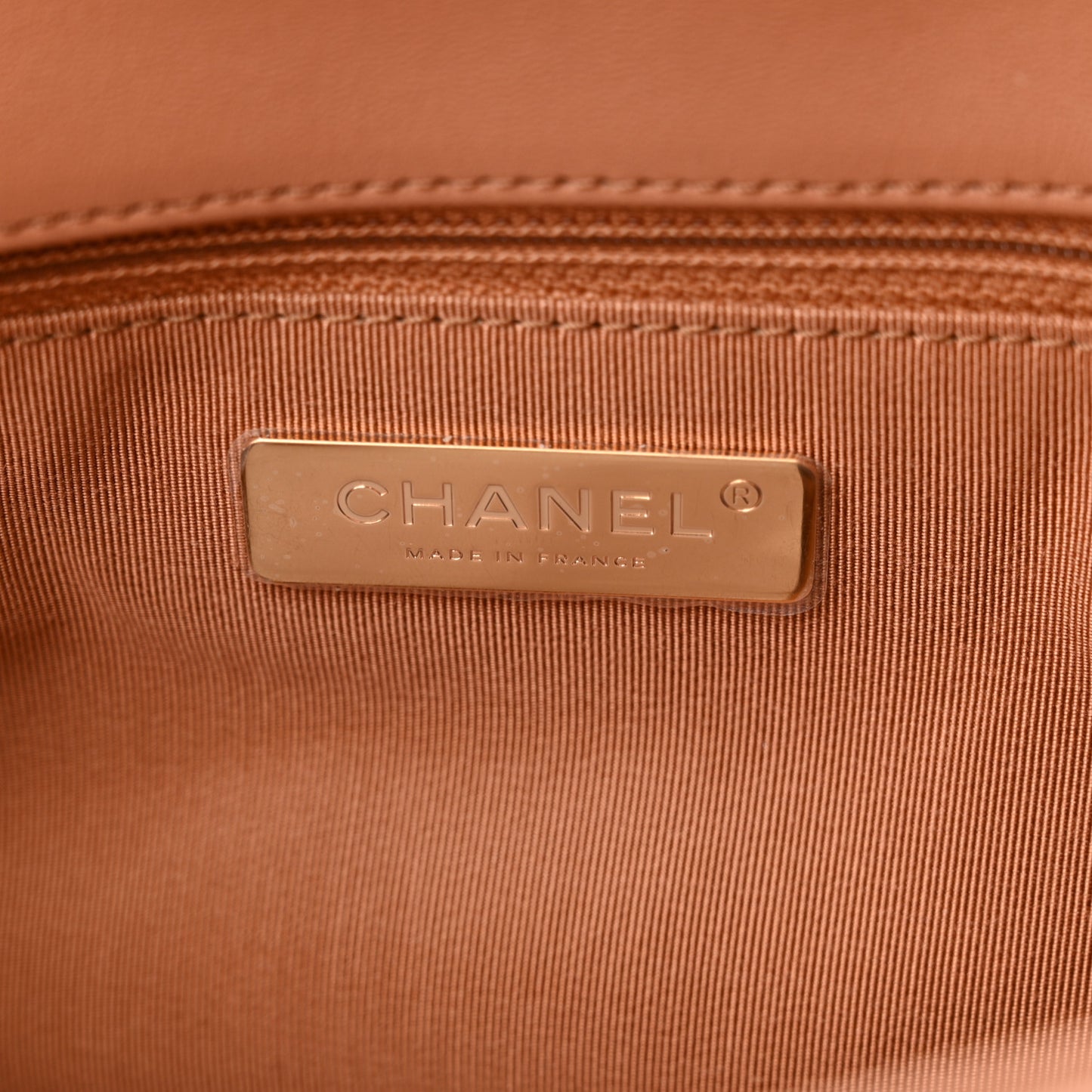 Lambskin Quilted Large Chanel 19 Flap Brown