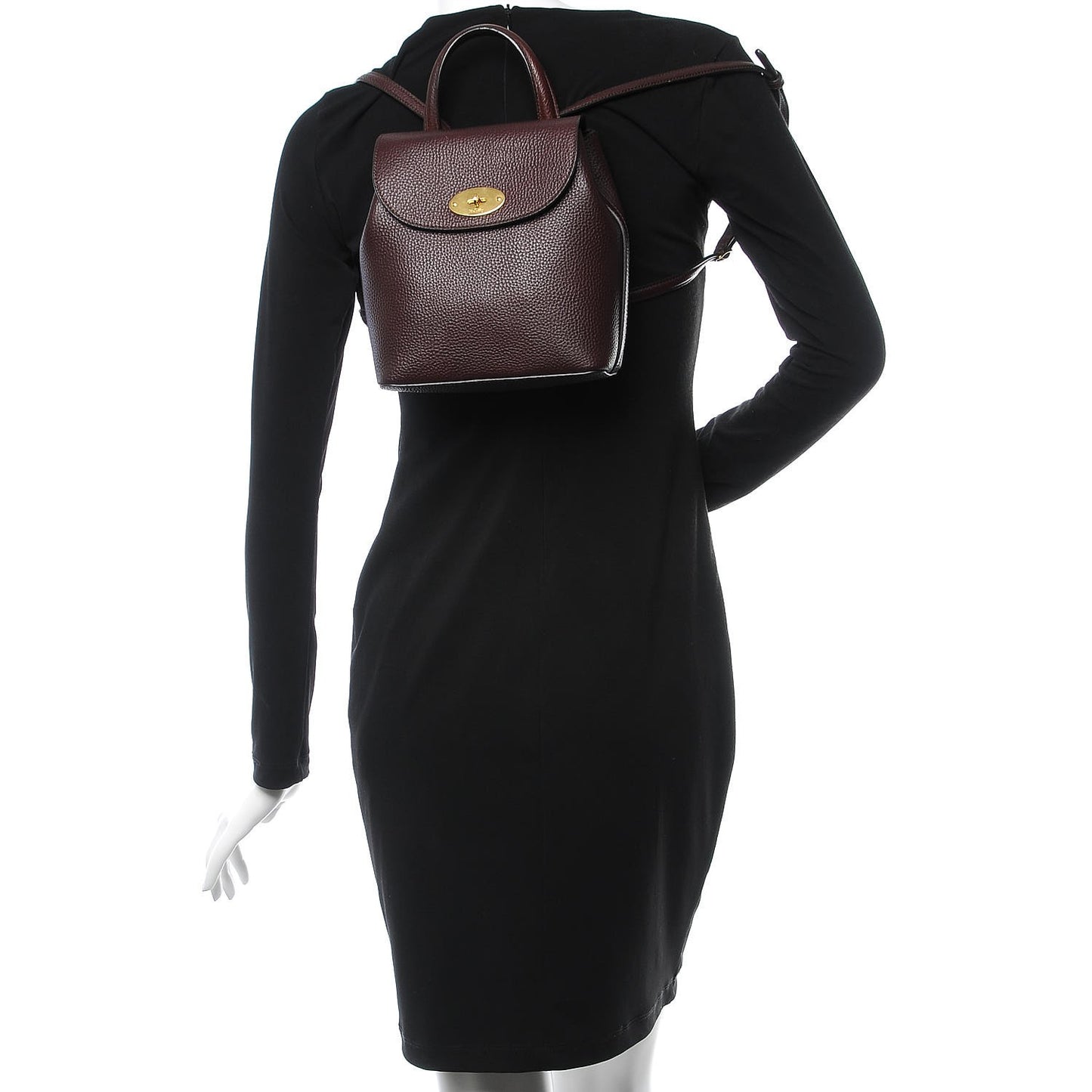 Classic Grain Calfskin Mini Bayswater Backpack Oxblood