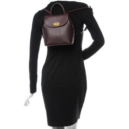 Mulberry Classic Grain Calfskin Mini Bayswater Backpack Oxblood 1 of 13