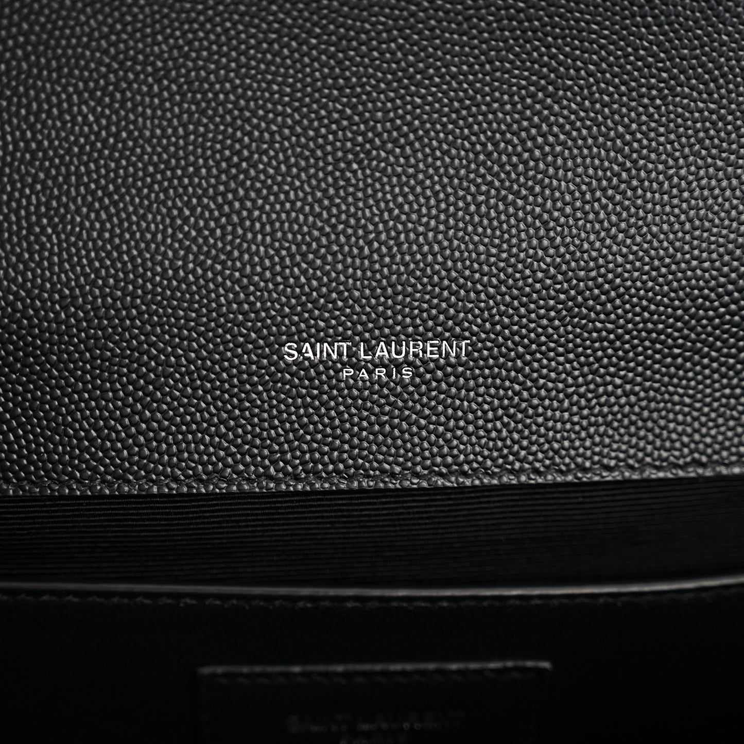 Grain De Poudre Textured Mixed Matelasse Triquilt Medium Monogram Satchel Black