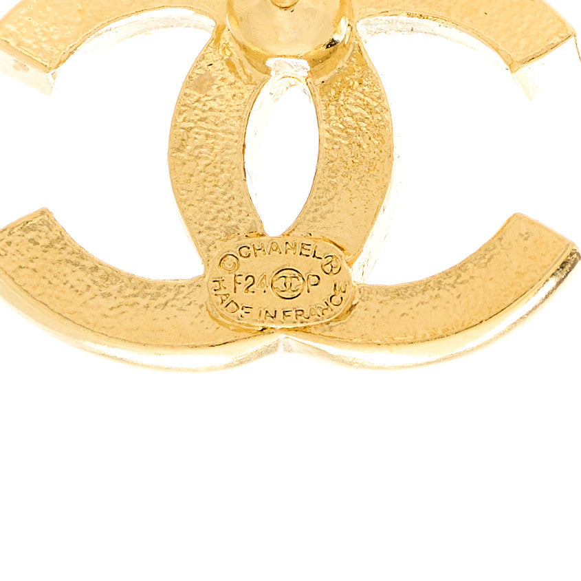 Chanel Quilted CC Earrings Gold 4 of 5