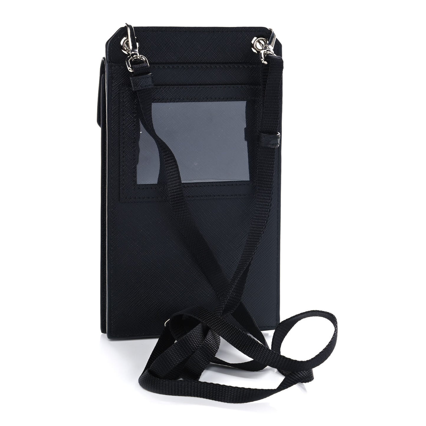 Saffiano Racing Logo Patch Mini Bag Black