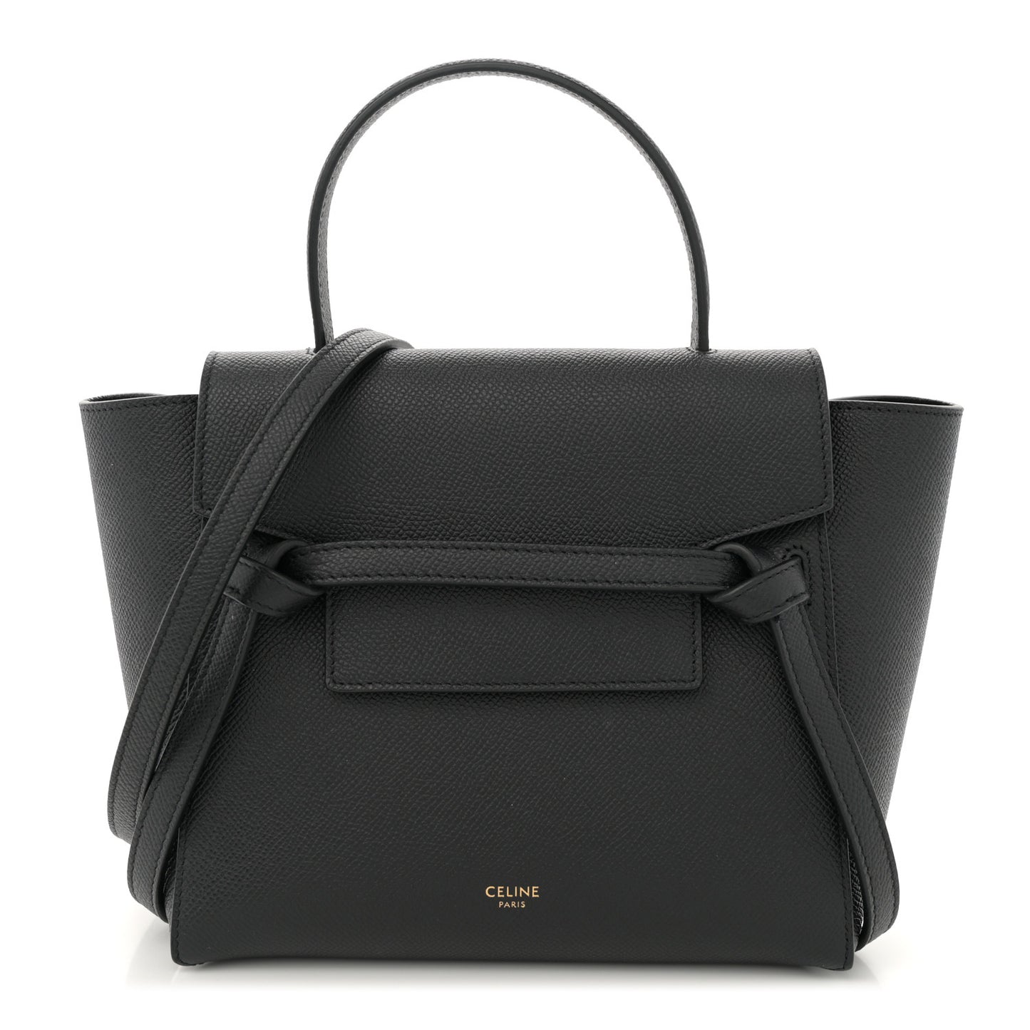 Grained Calfskin Nano Belt Bag Black