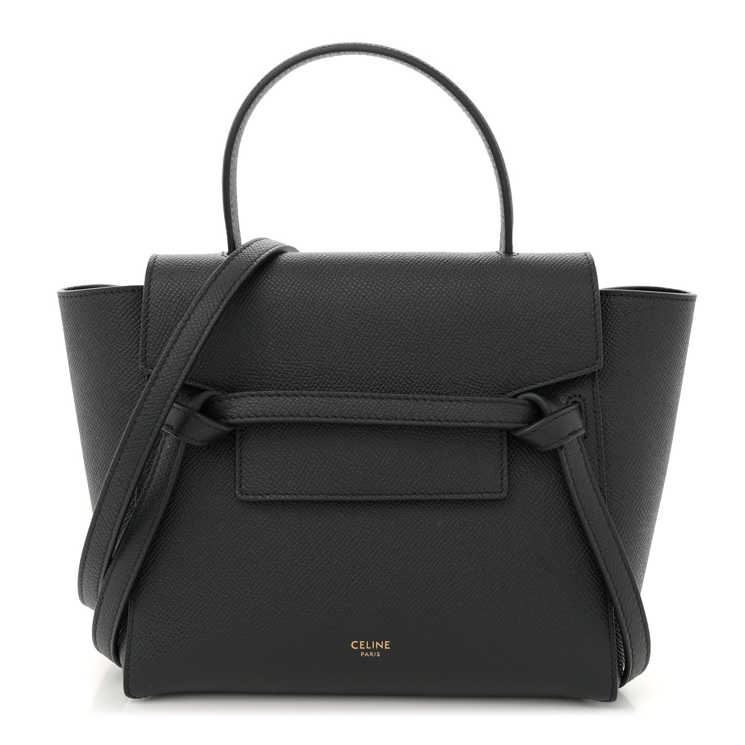 Celine Grained Calfskin Nano Belt Bag Black 1 of 9